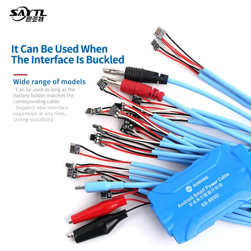 

SS-905D DC Power Supply Cable Mobile Phone Battery Boot Repair Cable for iPhone and Android Samsung Huawei Xiaomi repair tool