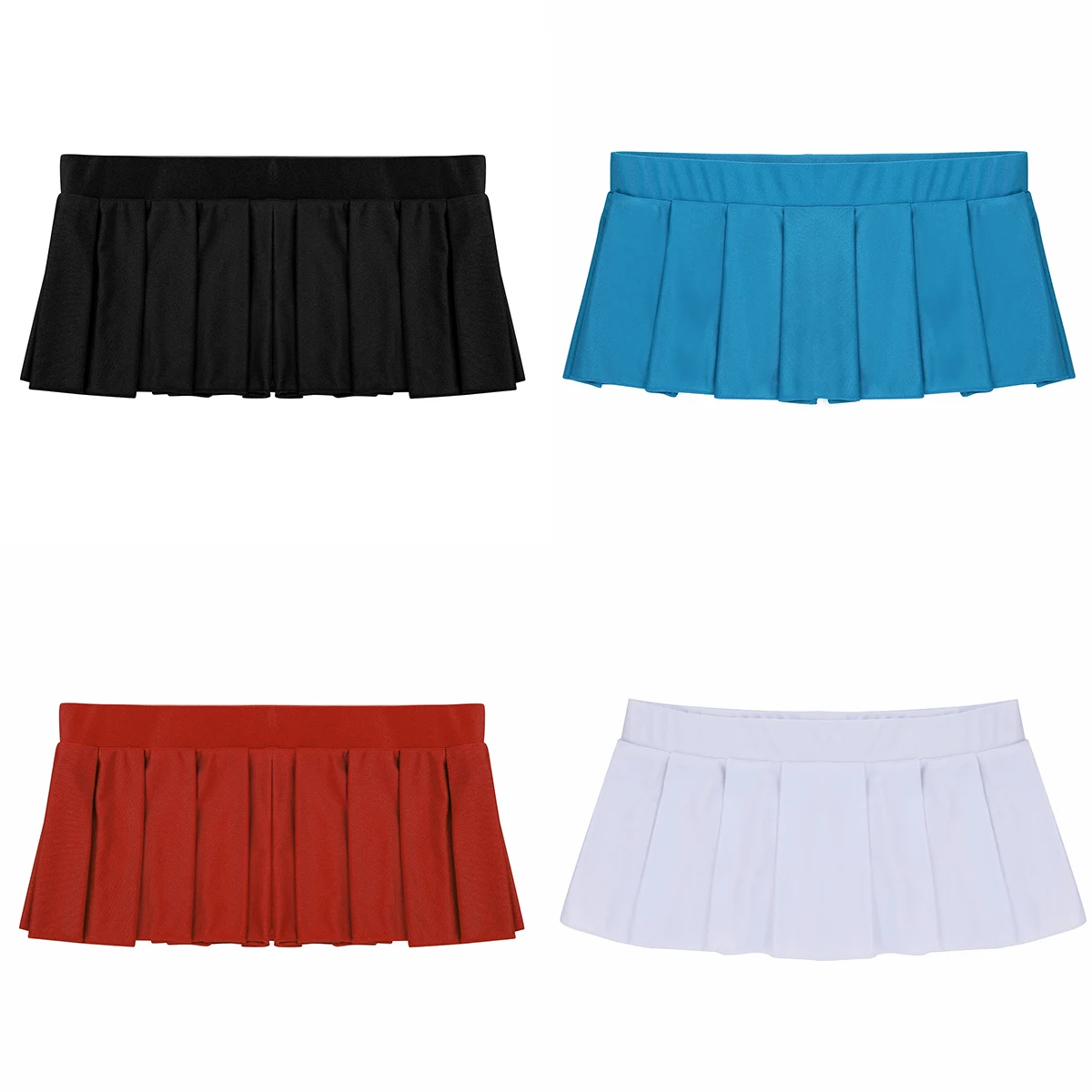 Mini jupe courte plissée pour femmes, vêtements de nuit pour pom-pom girl, cosplay d'écolière, vêtements de nuit de fête, mode sexy, taille basse, super