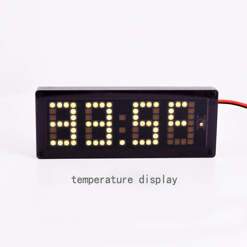 DIY Car Clock Timer Voltmeter Temperature LED Dot Matrix Clock Rx8025 DC 4-25V Automatic Brightness Adjustment Clock