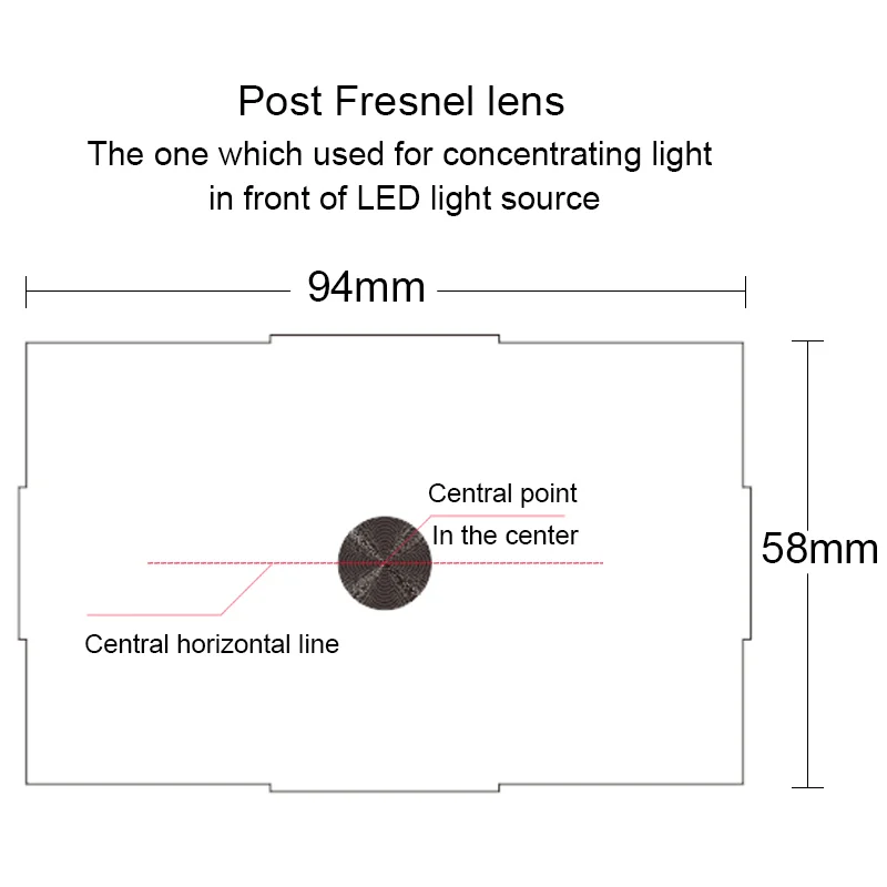 Fresnel lens for 4.0 inches LCD projector DIY LED light source focusing Image t-correction Fine thread Customizable