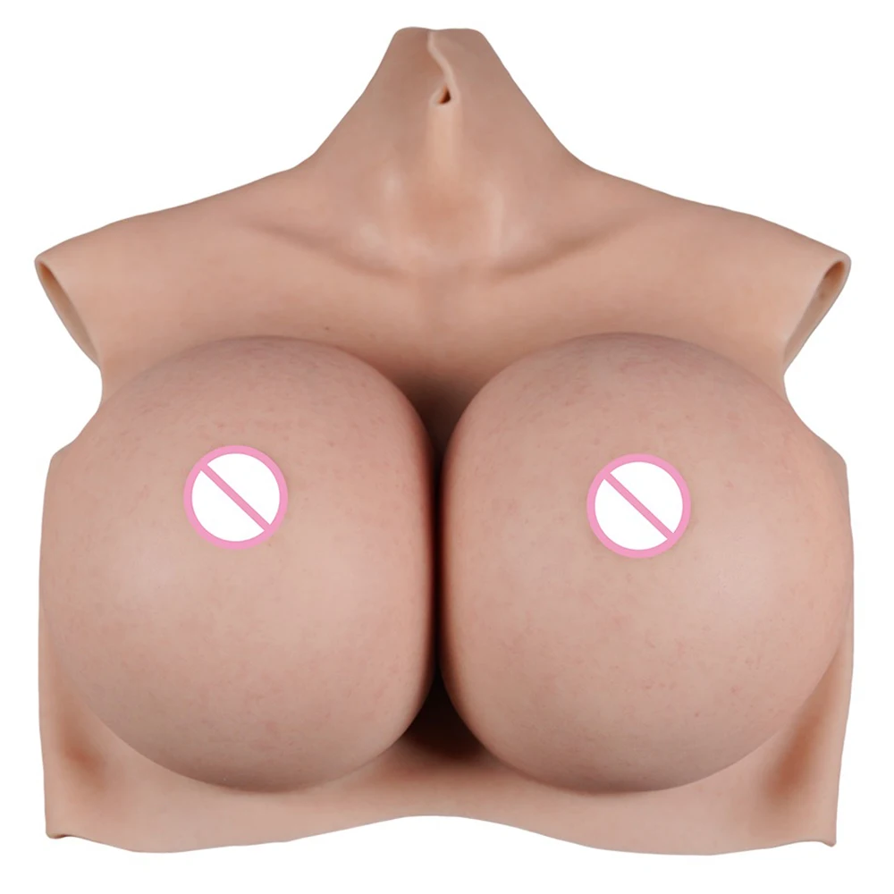 8th Realistic Silicone Breast Forms Big Fake Boobs with Airbag Breast Filler For Men Crossdresser Drag Queen Sissy Cosplay