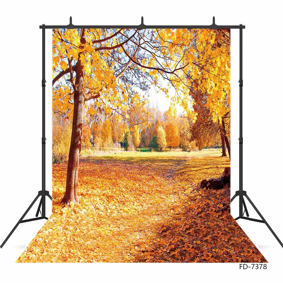 Photo Backdrops Autumn Park Fallen Leaves Computer Printed Photography Backgrounds for Children Portrait Photophone Studio Props