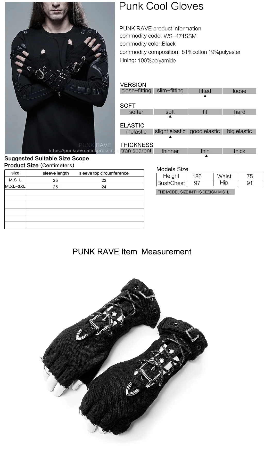 10 Migliori Guanti Punk Gotici Con In Italia - Foto 2
