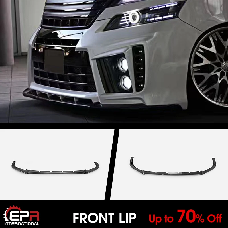 For 12-15 Vellfire 20 series AH20 ADM Style Carbon Front bumper lip Under Splitter Exterior kits (For Adm style bumper)