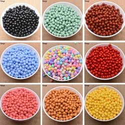 Cheap Hot Mix Color Plastic Acrylic Clouds Beads Effect Round Spacer Beads Acrylic Sugar Beads For DIY Jewelry Making 8mm 100pcs