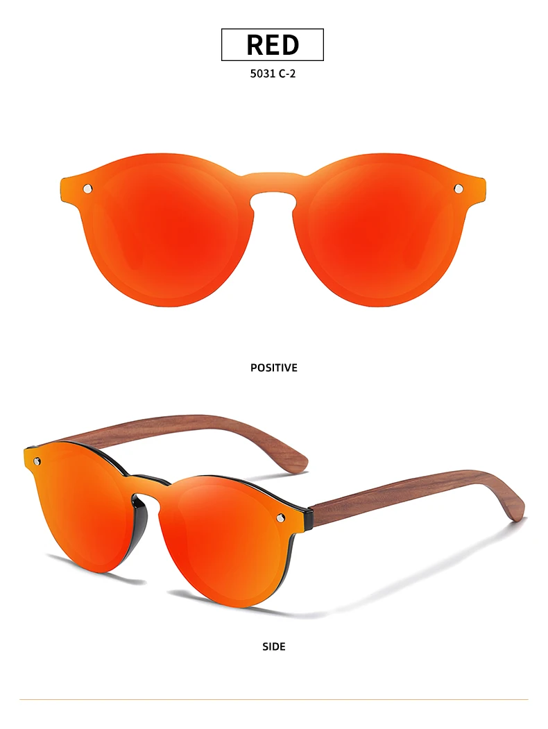 GM Retro Holz Sonnenbrille Männer Frauen Polarisierte Sonnenbrille Fahren Natürliche Holz Rahmen Brillen Spiegel Sonnenbrille Oculos S5031 – Detail 11