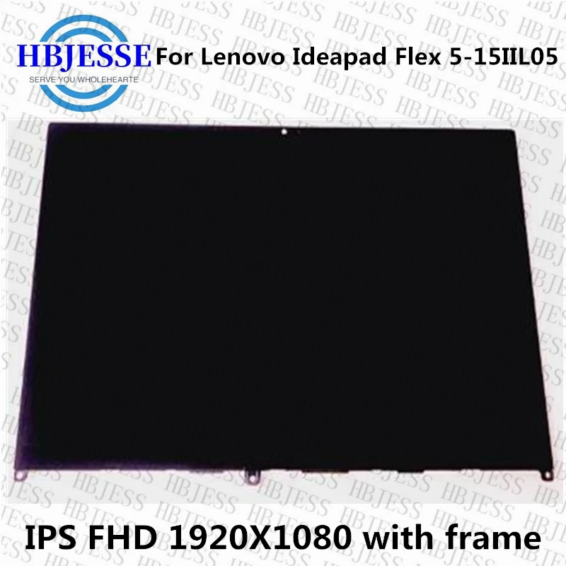 Original 15.6'' FHD LCD Screen Display Touch Digitizer Glass Assembly with frame 5D10S39643 for Lenovo Ideapad Flex 5-15IIL05