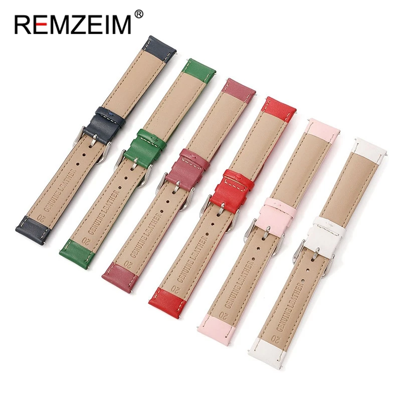 Genuine Leather 16mm 18mm 20mm 22mm Watchband Calfskin Men Women Business Watch Straps Watch Accessories