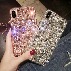 Luxury Fashion Full Bling Crystal Diamond Back Phone Case Cover For Samsung Galaxy A10/20/30/40/50/70/80/90 S A21/31/41/51/71