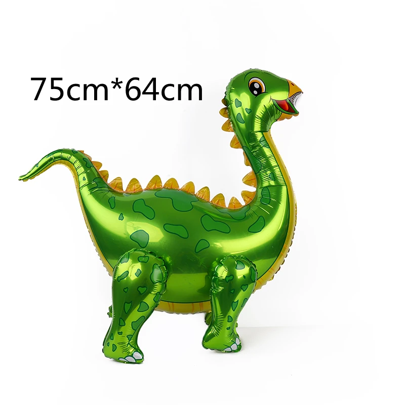 Large 4D Aluminum Foil Walking Dinosaur Balloon Jungle Children's Animal Birthday Party Decorated Jurassic Dinosaur Toy 1 Piece