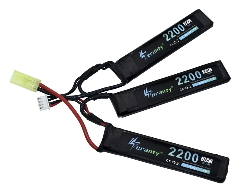 (3-in-1) 1PCS 3S Water Gun Lipo Battery 11.1V 2200mAh 35C 452096 For Mini Airsoft BB Air Pistol Electric Toys RC Parts 102mm