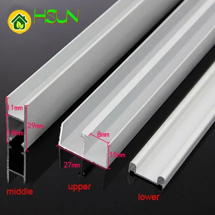 8mm glass track kitchen sliding door slot sliding door up and down track wheel showcase bookcase slideway solid rail pulley