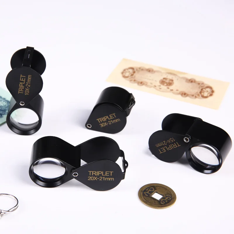 Portable Handheld HD High Power 30X Jewelry Appraisal Magnifier Diamond Jade Antique Stamp Coin Portable