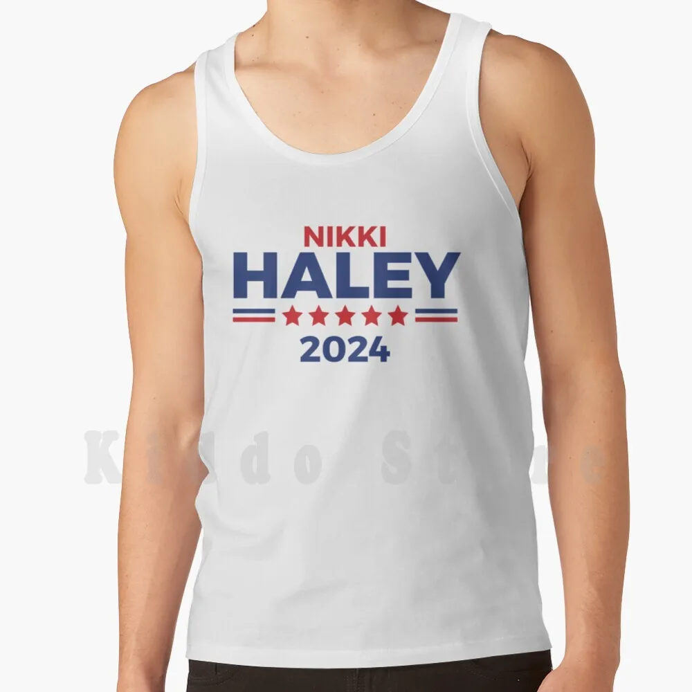 Nikki Haley For President 2024 Campaign Tank Tops Vest 100% Cotton Nikki Haley 2024 Voting Sassy Campaign Nikki Haley