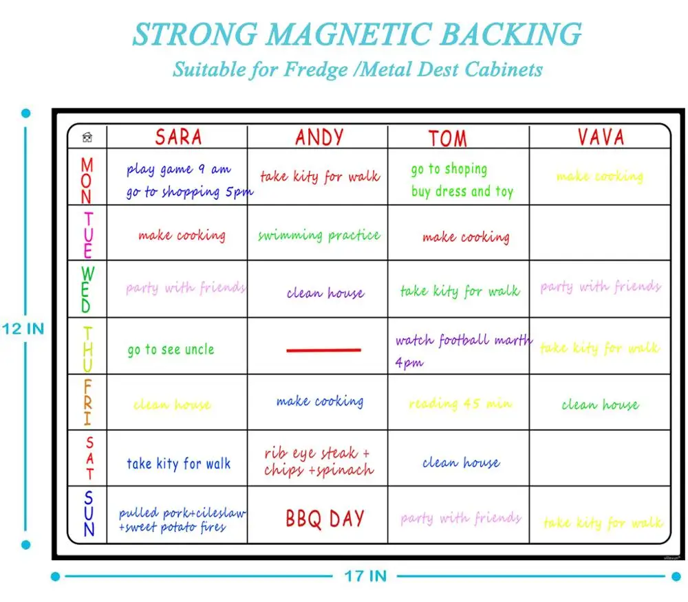 Dry Erase Boards Planner Board Magnetic Whiteboard Kitchen Whiteboard Magnetic Fridge Stickers With 3 Pen