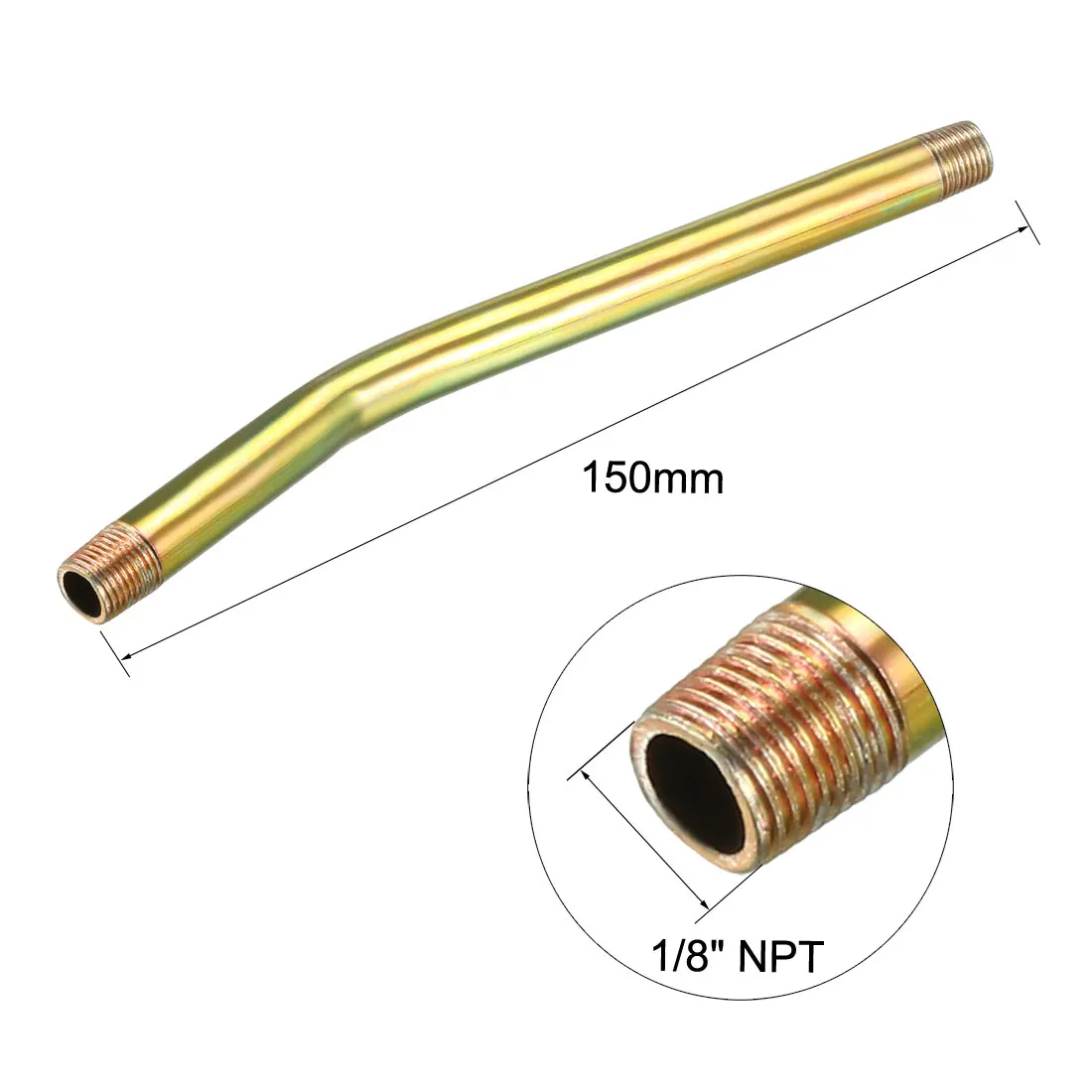 Uxcell 2 stücke 1/8 "NPT Schmiernippel Standard Fett Metall Verlängerung Rohre