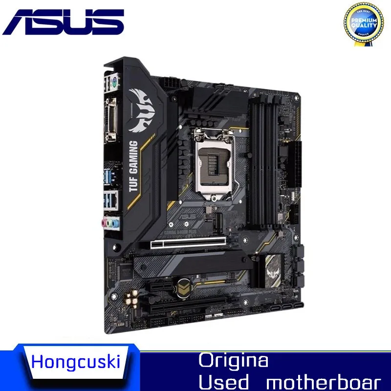 Used motherboard For Asus TUF GAMING B460M-PLUS Original Desktop Intel B460 B460M Motherboard LGA 1200  i7/i5/i3 USB3.0 M.2