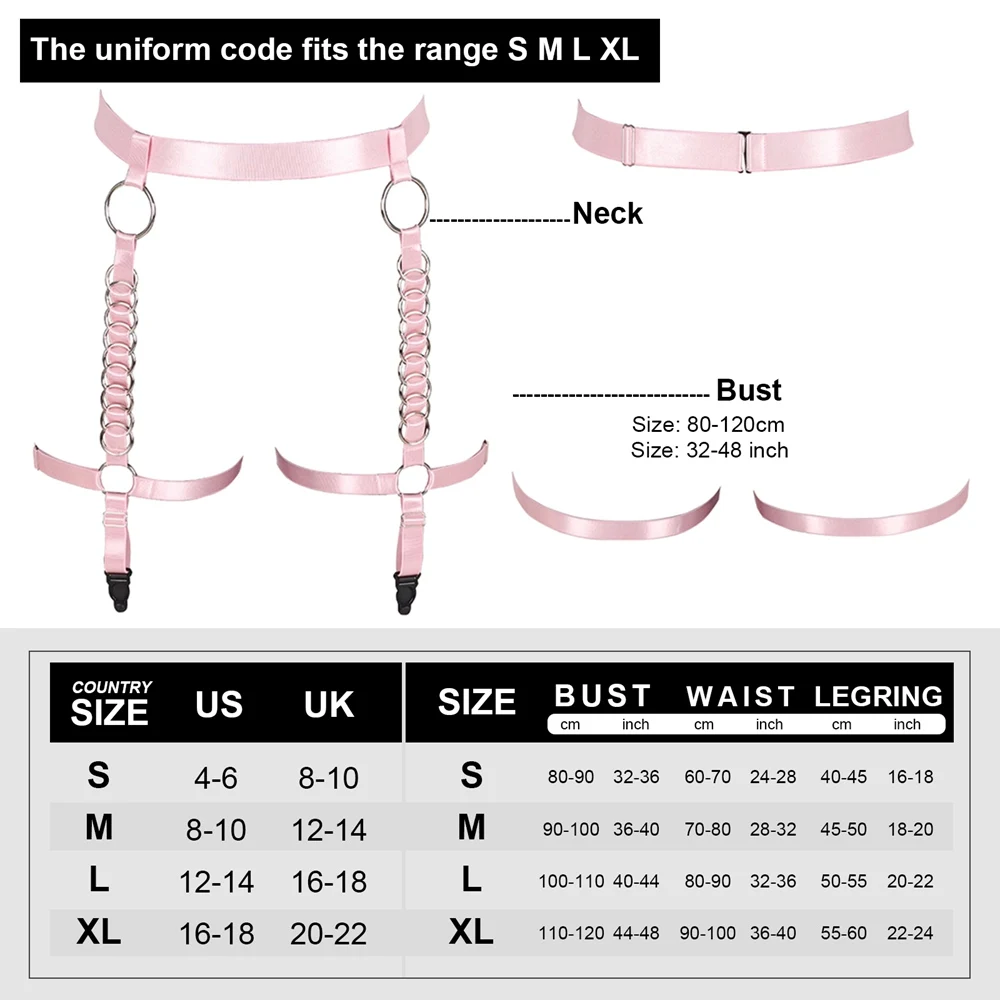 Ceinture d'épée érotique Punk gothique pour femmes, Bondage doux, bandes de cuisses, jarretelles, Lingerie Sexy Bdsm, harnais corporel, accessoires de mode