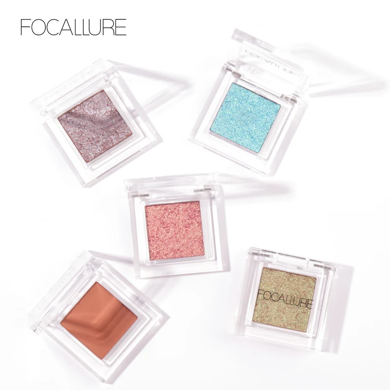 FOCALLURE 단색 아이 섀도우 메이크업 팔레트, 방수 매트 글리터 안료, 아이 섀도우 팔레트 쉬머 화장품