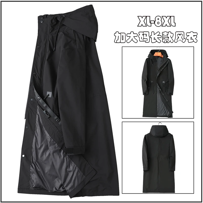 2023 new arrival long Style coat spring jackets men high quality trench coat men,autumn men\'s fashion casual windbreakers M-8XL