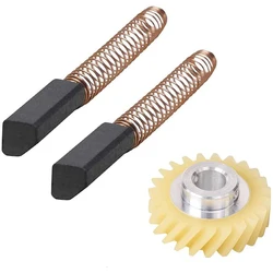 AD-W10112253 9706416 Motor Brush W10380496 4162897 Mixer Worm Drive Gear for Kitchenaid Stand & A Pair of Motor Brushes