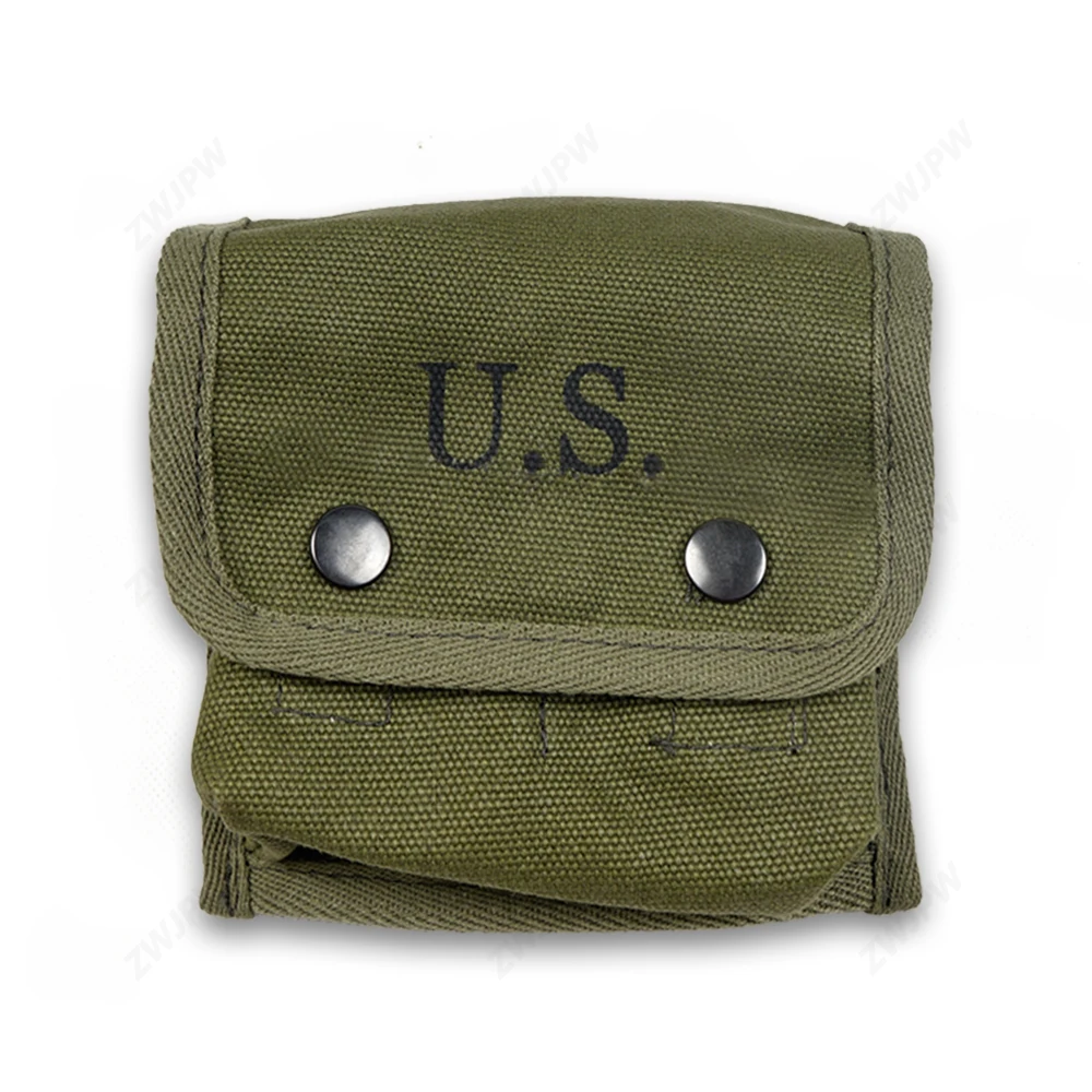 WW2 US ARMY M2 JUNGLE FIRST AID KIT POUCH OUTDOOR  FIELD FIRST-Length 12cm Width 4.5cm Height 12cm