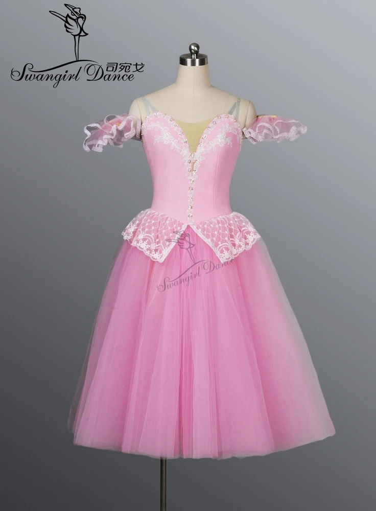 Adult pink peach romantic ballet tutu dress girls giselle ballet dress professional BT8903