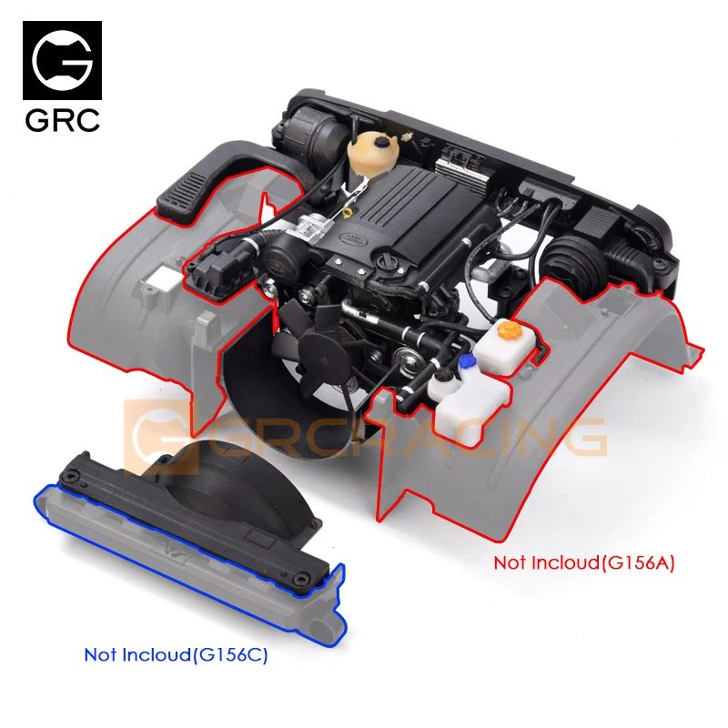 

Grc Engine Decoration Parts For 1/10 Remote Control Climbing Car Trx4 Defender Trax Diesel Engine Appearance G156es