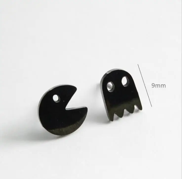 2023 Stainless Steel Earrings Geometric Women Men Hip hop Black Star Ghost Spike Stud  Fashion Jewelry Best Gift пирсинг