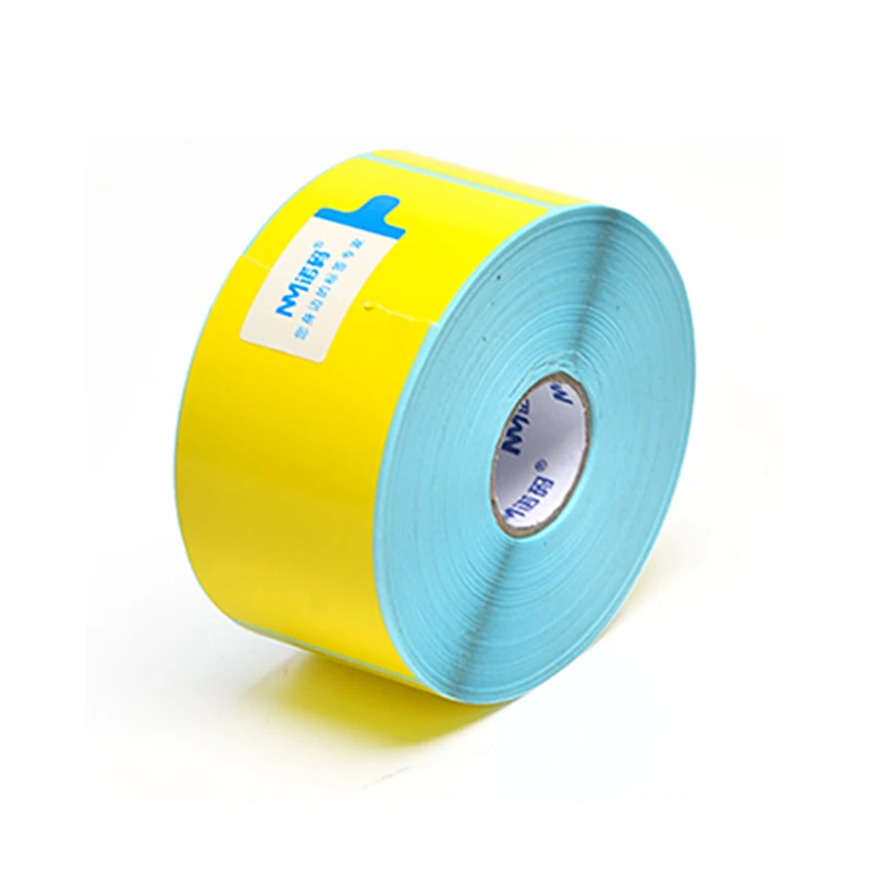 

1 Roll Yellow Thermal Label Sticker Paper 30-100MM Supermarket Price Blank Barcode Label Direct Print Waterproof Print Supplies