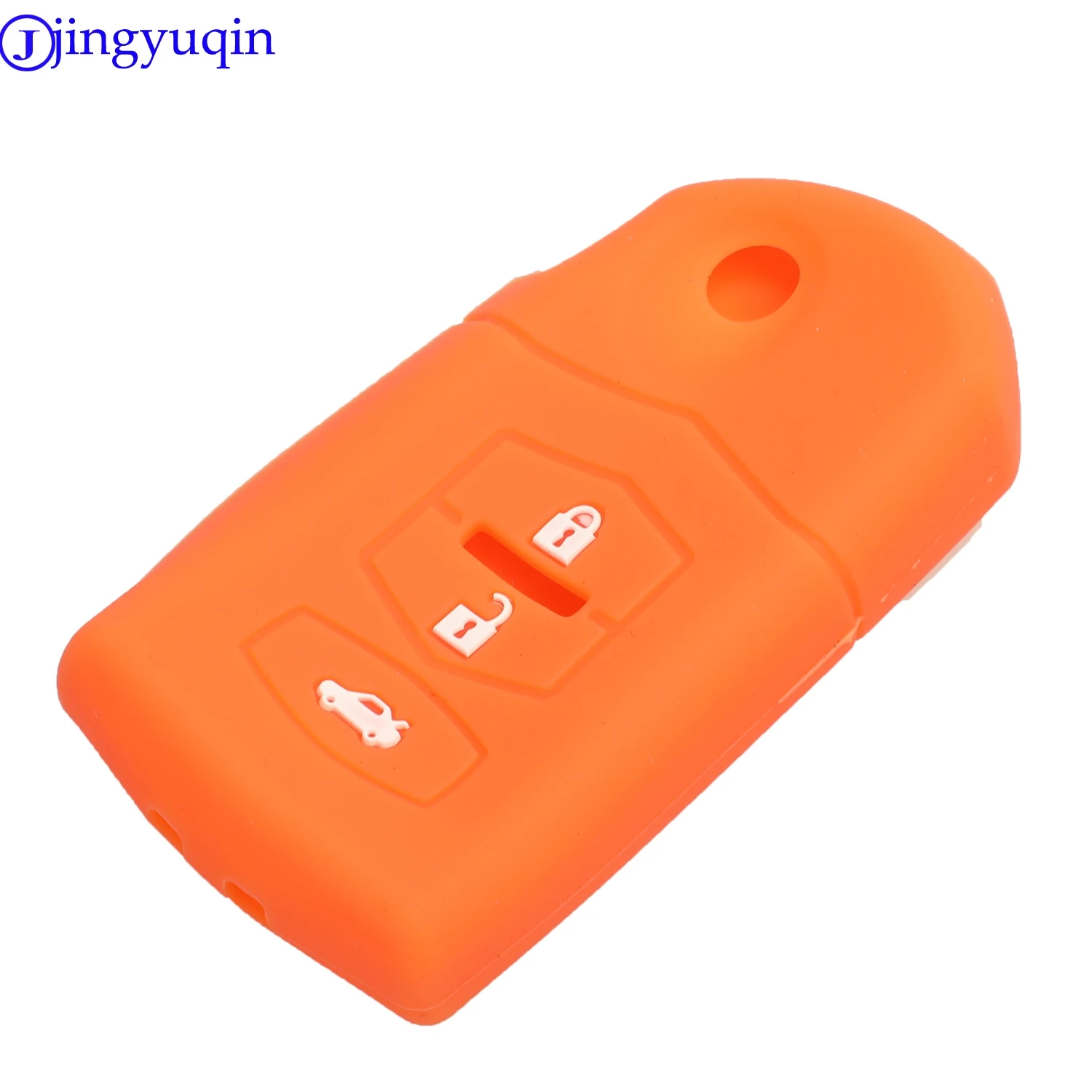 jingyuqin 3 Buttons Remote Silicone Car Key Cover Case For Mazda 2 3 5 6 8 Atenza CX5 CX-7 CX-9 MX-5 RX Keyrings Fold Flid Key