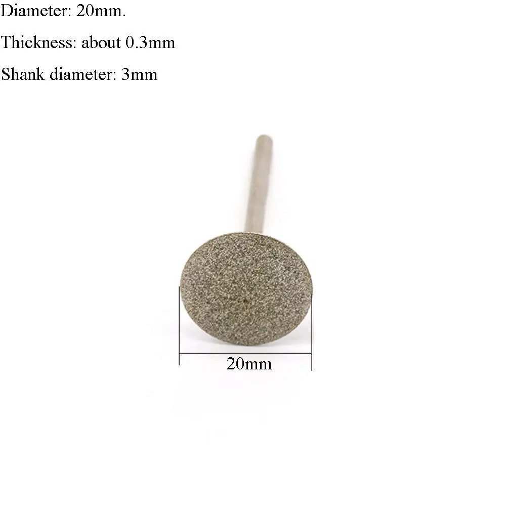 20/25/30มม.ใบเลื่อยตัดเพชรบด1/8 ''Shank สำหรับ Dremel โรตารี่