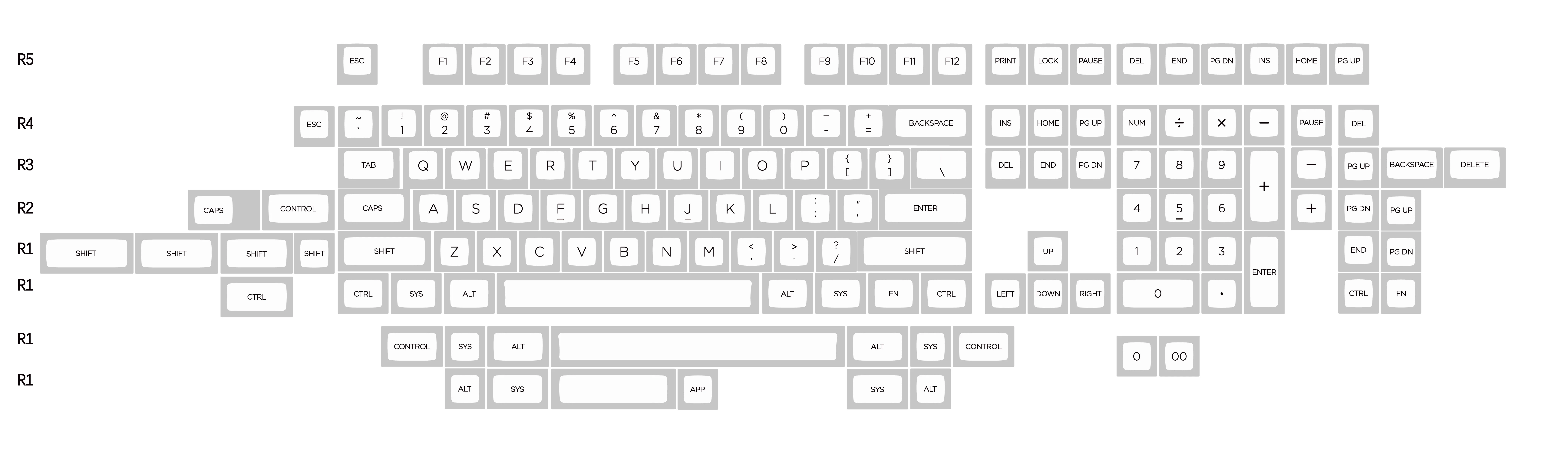 Imagem -03 - Tecla de Teclado Mecânico Kat Alpha Branco Puro Sublimação de Calor 40s em Branco 68 87 104 Novo Perfil