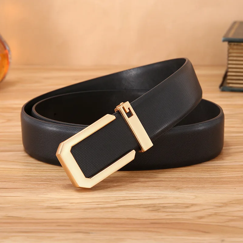 New Luxury Brand Belts Men High Quality Pin Buckle Male Strap Genuine Leather Waistband Ceinture Homme Luxury Fashion 3.3cm G802