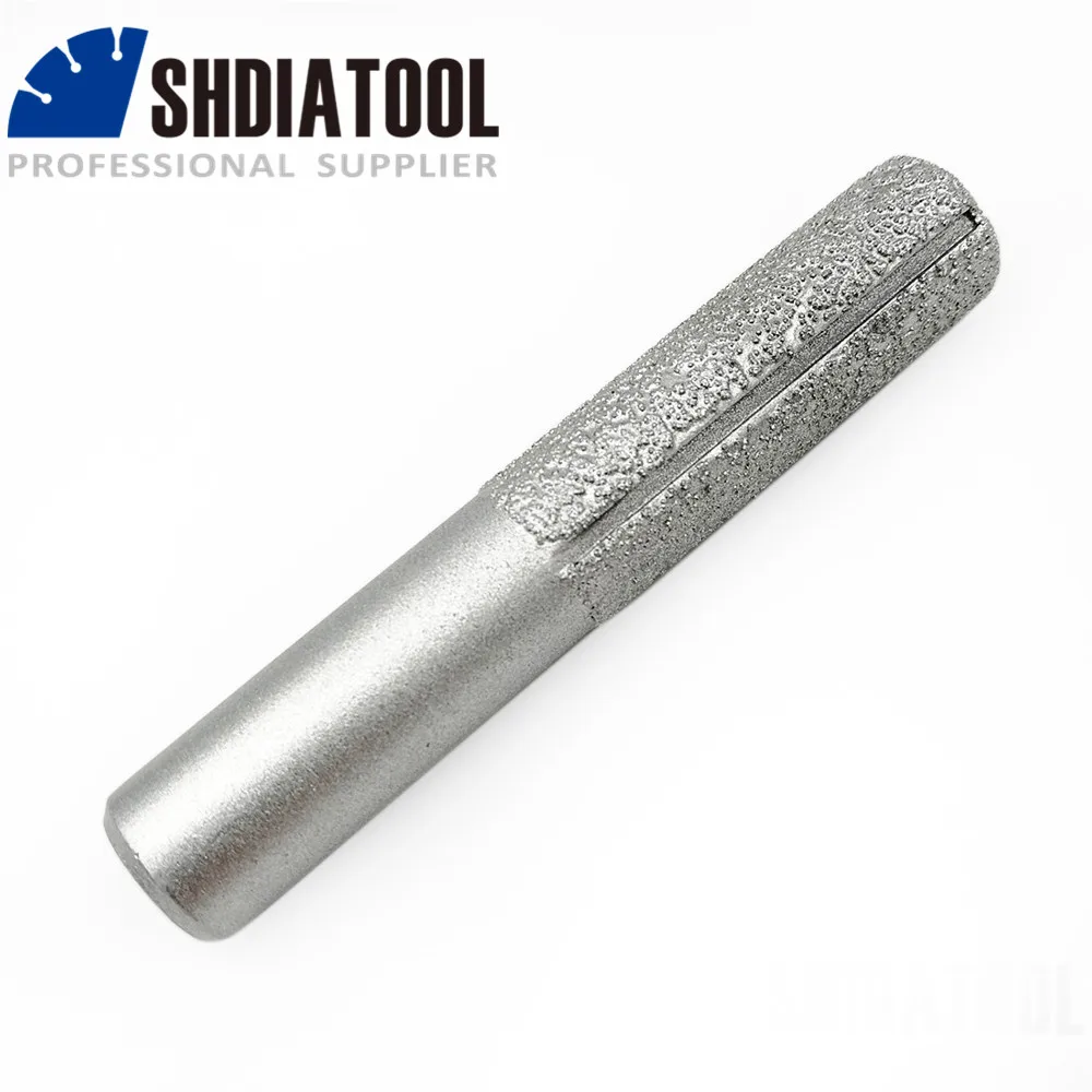 SHDIATOOL No.1 Straight Cutter for Stone Vacuum Brazed Diamond Router Bits 12.7mm Shank for Edge Profile