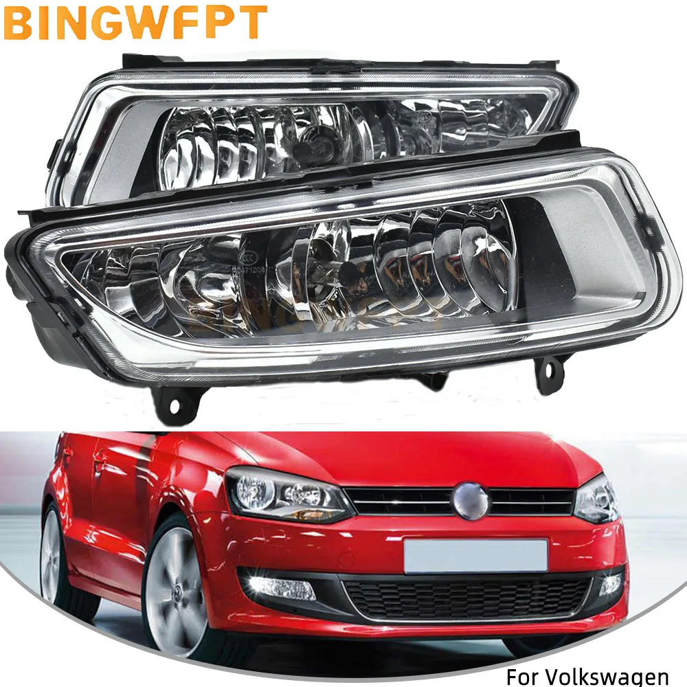 For VW Polo 6R Vento Hatchback 2009 2010 2011 2012 2013 2014 Car Lights Car-Styling Front Left And Right Side Fog Lamp Fog Light