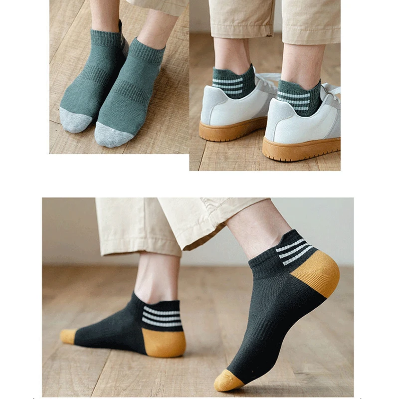 5pairs شاومي الرجال الصيف الجوارب تنفس عرق ماصة قارب الجوارب المنخفضة قطع رقيقة الربيع الخريف مواسم الجوارب الرياضية المد