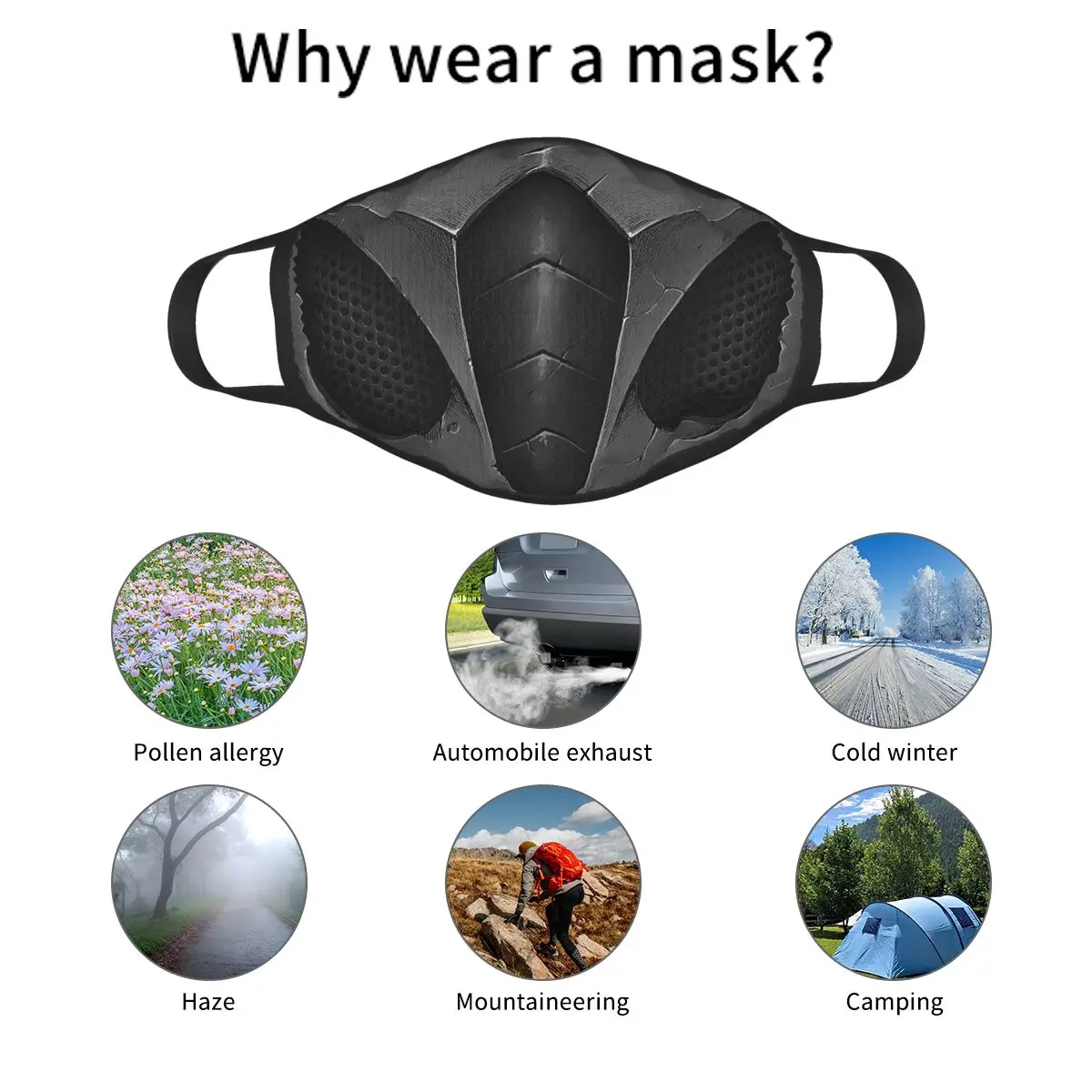 MK Non-Disposable Mouth Face Mask Mortal Kombat 11 Scorpion Game Anti Haze Mask Protection Cover Respirator Mouth Muffle