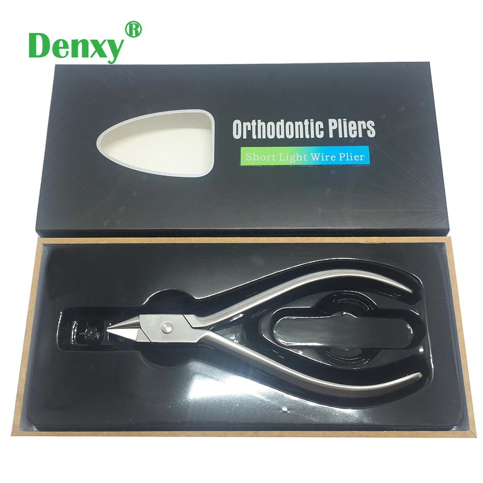 Denxy 1pc dental Orthodontic Short Light Wire Plier Orthodontic Pliers Forceps Dentist Pliers Orthodontic Instruments