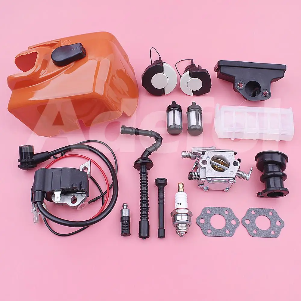 Air Filter Cover Base w Ignition Coil Carburetor Kit For Stihl MS250 MS230 MS210 Chainsaw 11231401902 1123 358 7701 Fuel Oil Cap