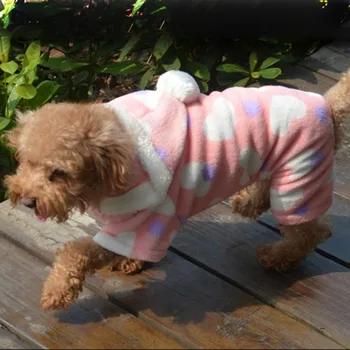 Soft Dog Jumpsuit Autumn Winter Pet Pajamas for Small Puppy Dog Cats Flannel Pet Chihuahua Pug 4-legged Clothes Pet Dog Clothing 3