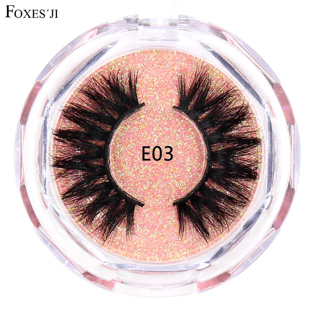 FOXESJI rzęsy z norek 3D rzęsy z norek puszyste dramatyczna objętość krzyż gruby pasek rzęsy rzęsy pełne sztuczne rzęsy Faux Cils