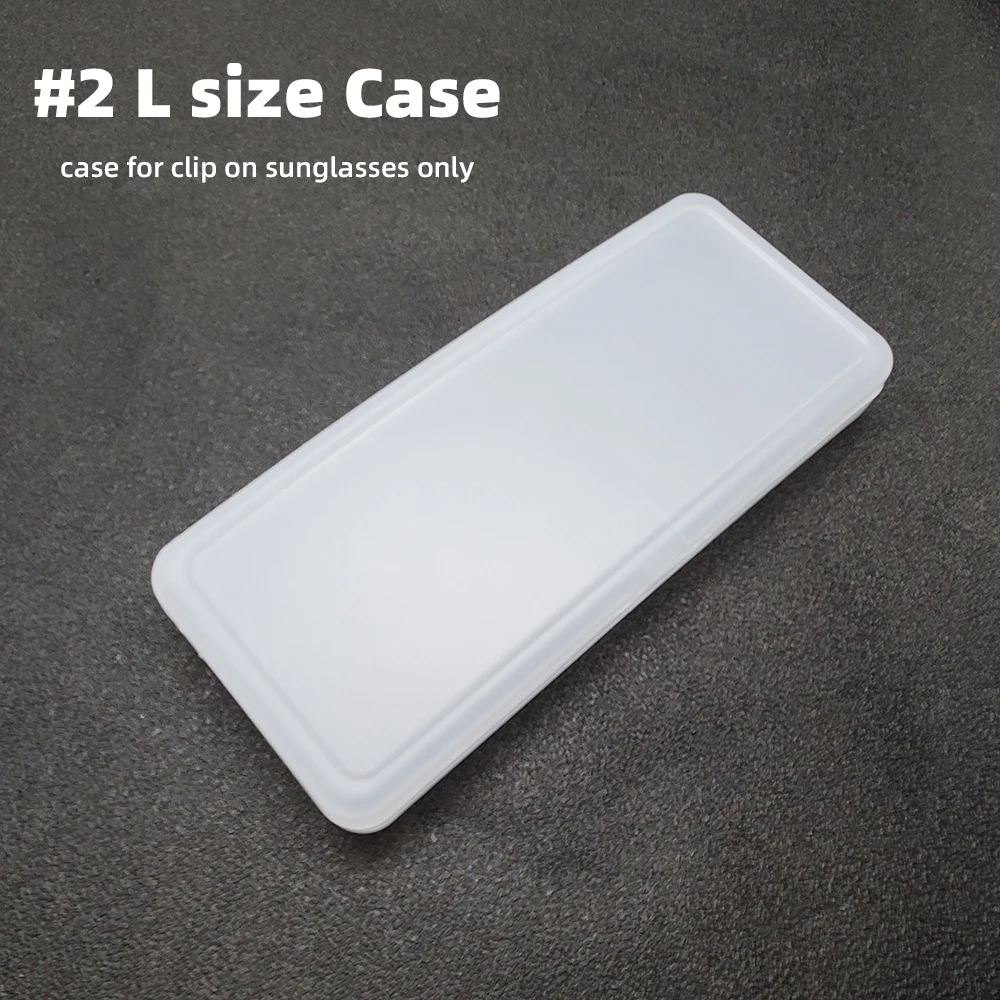 VIVIBEE Clip on Sunglasses Plastic Box Case M L