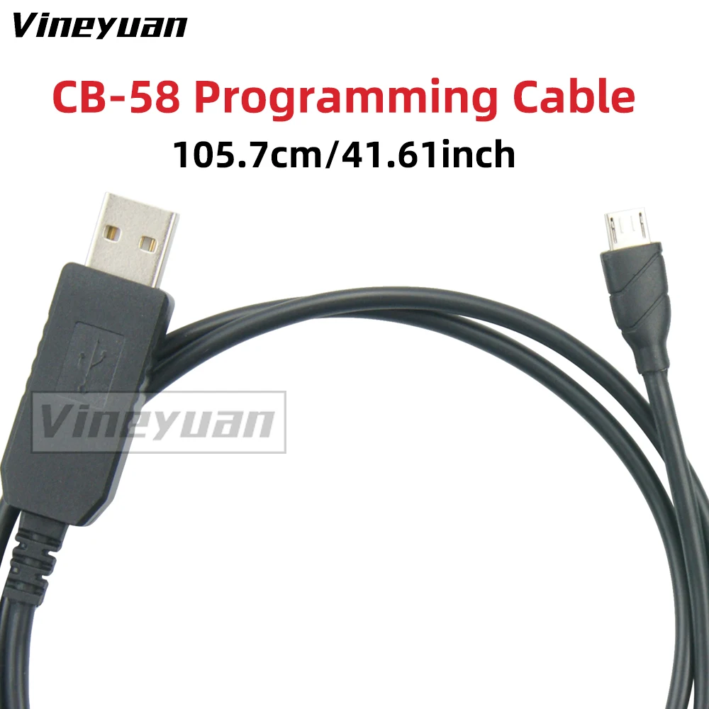 USB Programming Cable  For QYT CB-58 Walkie Talkie 27MHz AM/FM CB Ham Radio Editing Cable (The frequency cannot be programmed)