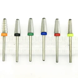 New! 5in1 Tapered Safety Carbide Nail Drill Bits With Cut  Drills Carbide Milling Cutter Manicure Remove Gel Nails Accessories
