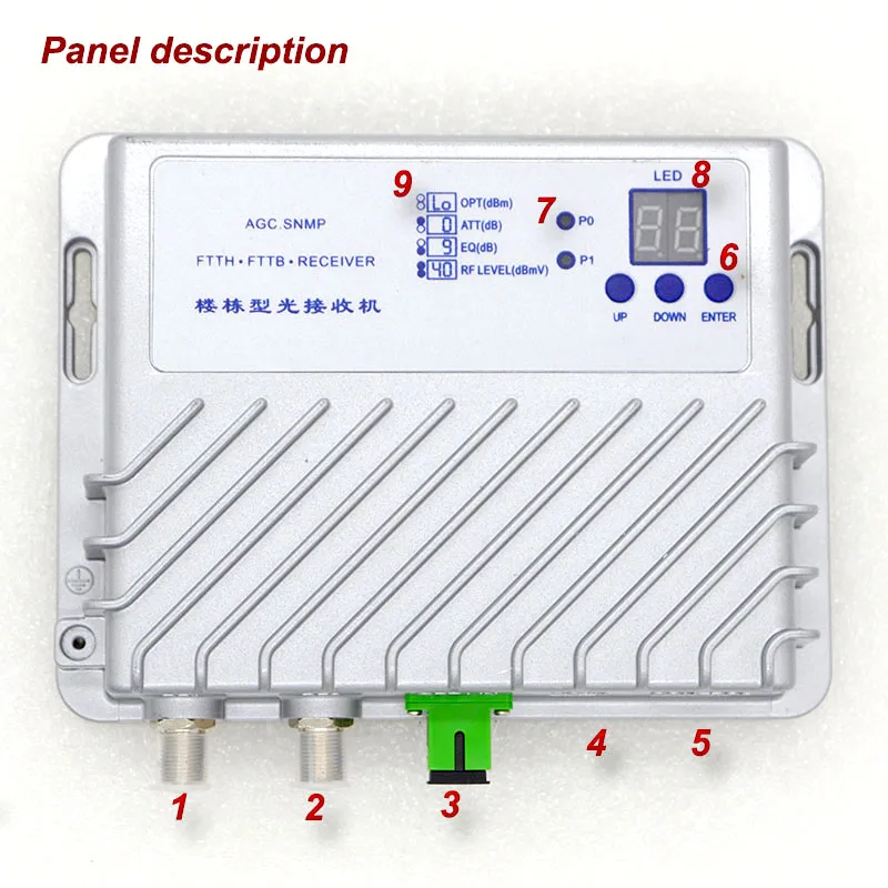 1PCS New FTTH/FTTB 1100~1600nm Digital Television Optical Receiver With AGC,ATT,EQ Broadband Optical Receiver Wholesale