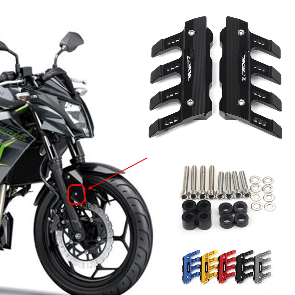 

Motorcycle Front Fender Side Protection Guard Mudguard Sliders For Kawasaki Z250SL Z250 SL Accessories universal