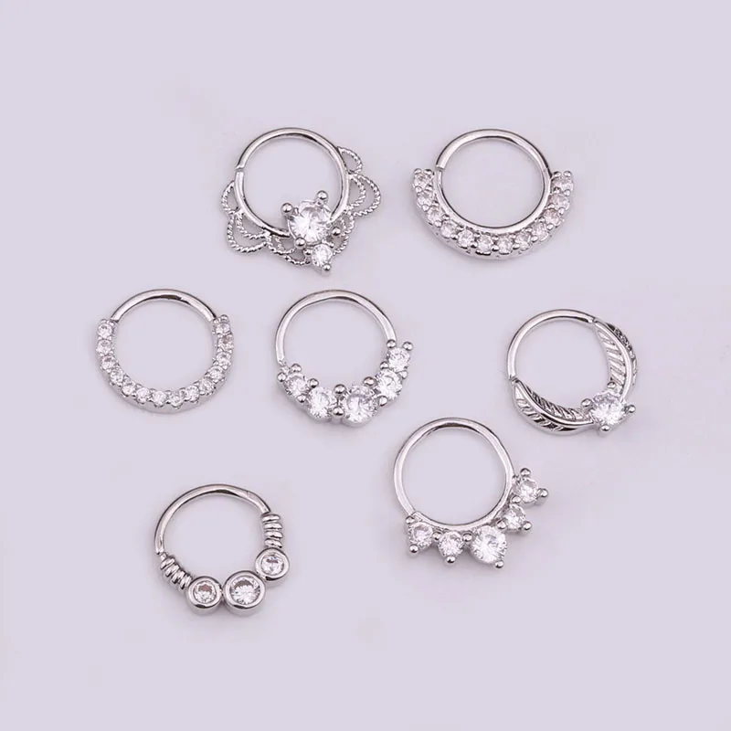 Nose Ring Fake Hoop 8mm Nose Ring Fake Nose Rings Lip Rings Small Thin Body Piercing