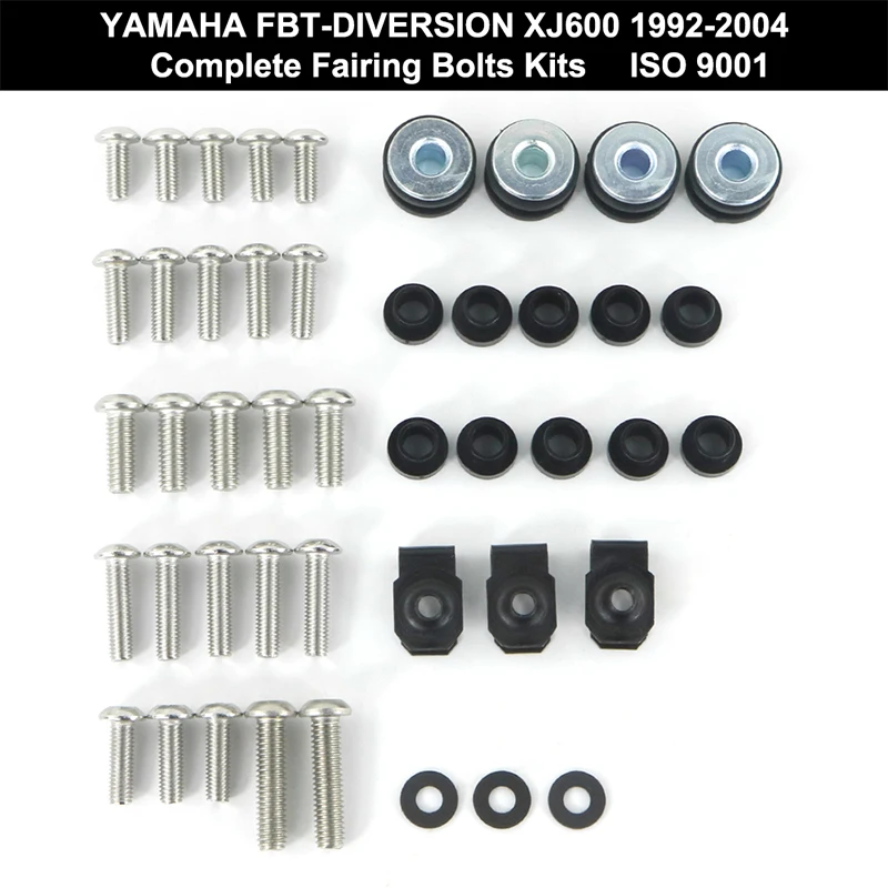 Fit For Yamaha DIVERSION XJ600 1992-2004 Motorcycle Complete Full Fairing Bolts Kit Nuts Screws Kit Stainless Steel