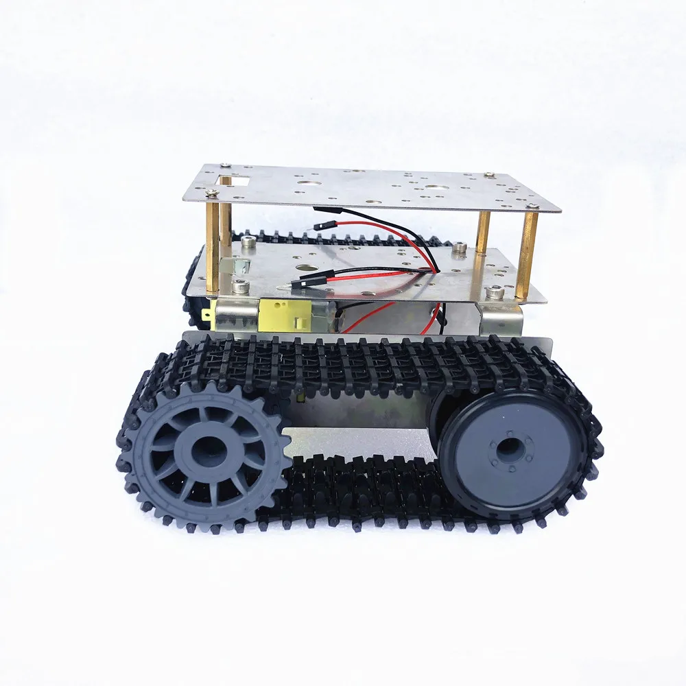 SN11000 Stainless steel double-layer super economical tank chassis smart car crawler robot for arduino maker DIY